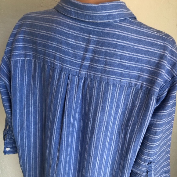 Universal Thread Tie-Front Linen Blend Shirt-Dress Women’s Size S Short Sleeves - Picture 12 of 16